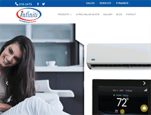 Tablet Screenshot of infinitihvac.com